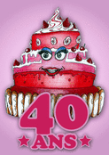Le g&acirc;teau rigolo pour vos 40 ans